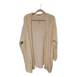 Nine West Cream Cable Knit Cardigan